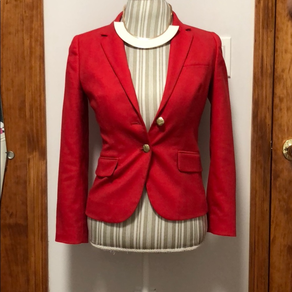 Red Jcrew Blazer